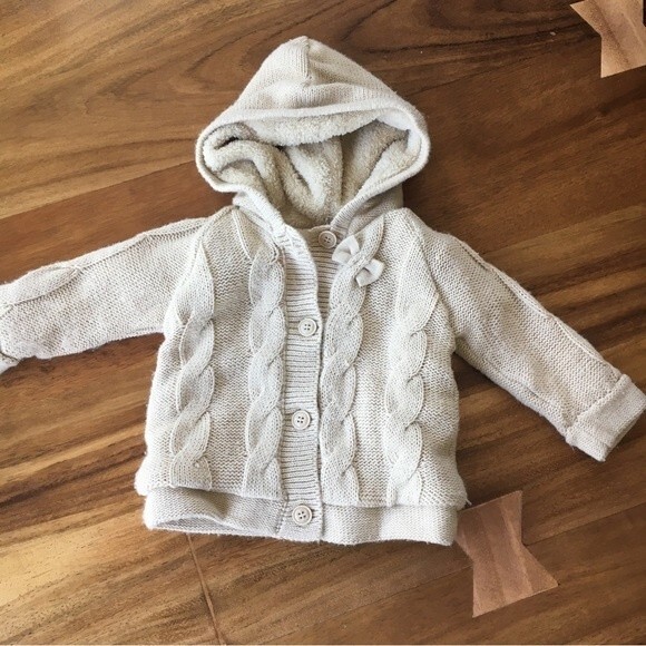 Mayoral Sweater, Sherpa Lined Knit Button Up, 9‎ M - Picture 1 of 8